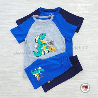 NOVINKA-Chlapecké pyžamo letní Wolf S2363 Dino vel. 98, 104, 110, 116, 122, 128
