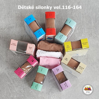 NOVÉ NASKLADNĚNÍ-Dívčí silonky bílé, růžové, tělové vel.116, 122, 128, 134, 140, 146, 152, 158, 164