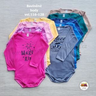 NOVINKA-Kojenecké body bavlněné vel.116, 122, 128