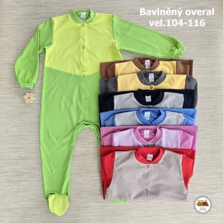 NOVINKA-Kojenecký/dětský overal bavlněný vel.104, 110, 116
