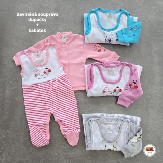 NOVINKA-Kojenecká souprava bavlněná Grafix vel. 56, 62